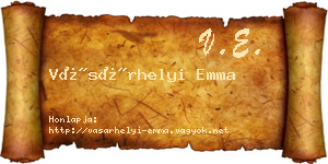 Vásárhelyi Emma névjegykártya